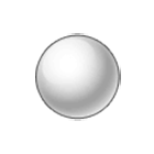 ⚬ Emoji Círculo branco pequeno médio  na Samsung One UI 4.0.