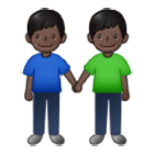 👬🏿 Emoji händchenhaltende Männer: dunkle Hautfarbe Samsung One UI 4.0.