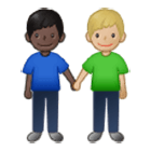👨🏿‍🤝‍👨🏼 Emoji Dois Homens De Mãos Dadas: Pele Escura E Pele Morena Clara na Samsung One UI 4.0.
