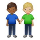 👨🏾‍🤝‍👨🏼 Emoji händchenhaltende Männer: mitteldunkle Hautfarbe, mittelhelle Hautfarbe Samsung One UI 4.0.