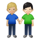 👨🏼‍🤝‍👨🏻 Emoji Dois Homens De Mãos Dadas: Pele Morena Clara E Pele Clara na Samsung One UI 4.0.