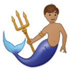 🧜🏽‍♂️ Emoji Sirena Hombre: Tono De Piel Medio en Samsung One UI 4.0.