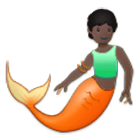 🧜🏿 Emoji Persona Sirena: Tono De Piel Oscuro en Samsung One UI 4.0.