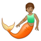 🧜🏽 Emoji Persona Sirena: Tono De Piel Medio en Samsung One UI 4.0.