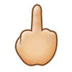 Emoji 🖕🏼 Dito Medio: Carnagione Abbastanza Chiara su Samsung One UI 4.0.
