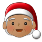 Emoji 🧑🏽‍🎄 Santa Claus: Carnagione Olivastra su Samsung One UI 4.0.