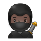 Emoji 🥷🏿 Ninja: Carnagione Scura su Samsung One UI 4.0.