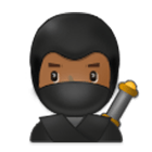 🥷🏾 Emoji Ninja: Tono De Piel Oscuro Medio en Samsung One UI 4.0.