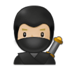 Émoji 🥷🏼 Ninja : Peau Moyennement Claire sur Samsung One UI 4.0.