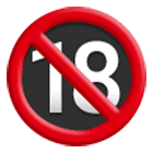 Emoji 🔞 Simbolo Di Divieto Ai Minorenni su Samsung One UI 4.0.
