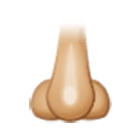 Emoji 👃🏼 Naso: Carnagione Abbastanza Chiara su Samsung One UI 4.0.
