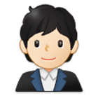 🧑🏻‍💼 Emoji Oficinista Hombre: Tono De Piel Claro en Samsung One UI 4.0.