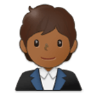 🧑🏾‍💼 Emoji Oficinista Hombre: Tono De Piel Oscuro Medio en Samsung One UI 4.0.