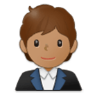 🧑🏽‍💼 Emoji Oficinista Hombre: Tono De Piel Medio en Samsung One UI 4.0.