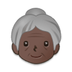 👵🏿 Emoji Anciana: Tono De Piel Oscuro en Samsung One UI 4.0.