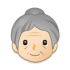 Émoji 👵🏻 Femme âgée : Peau Claire sur Samsung One UI 4.0.