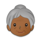 👵🏾 Emoji Anciana: Tono De Piel Oscuro Medio en Samsung One UI 4.0.