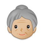 Émoji 👵🏼 Femme âgée : Peau Moyennement Claire sur Samsung One UI 4.0.