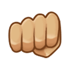 👊🏼 Emoji geballte Faust: mittelhelle Hautfarbe Samsung One UI 4.0.