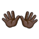 👐🏿 Emoji offene Hände: dunkle Hautfarbe Samsung One UI 4.0.