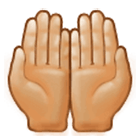 Emoji 🤲🏼 Mani Unite In Alto: Carnagione Abbastanza Chiara su Samsung One UI 4.0.