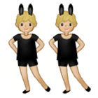 👯🏼 Emoji Personas Con Orejas De Conejo: Tono De Piel Claro Medio en Samsung One UI 4.0.