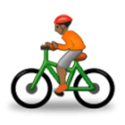 🚴🏾 Emoji Ciclista: Pele Morena Escura na Samsung One UI 4.0.