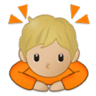 Emoji 🙇🏼 Persona Che Fa Un Inchino Profondo: Carnagione Abbastanza Chiara su Samsung One UI 4.0.