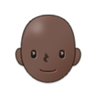 🧑🏿‍🦲 Emoji Erwachsener: dunkle Hautfarbe, Glatze Samsung One UI 4.0.