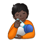 🧑🏿‍🍼 Emoji Persona Que Alimenta Al Bebé: Tono De Piel Oscuro en Samsung One UI 4.0.