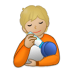 🧑🏼‍🍼 Emoji Persona Que Alimenta Al Bebé: Tono De Piel Claro Medio en Samsung One UI 4.0.