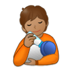 Emoji 🧑🏽‍🍼 Persona Che Allatta: Carnagione Olivastra su Samsung One UI 4.0.