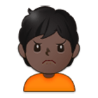🙍🏿 Emoji Persona Frunciendo El Ceño: Tono De Piel Oscuro en Samsung One UI 4.0.