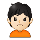 🙍🏻 Emoji missmutige Person: helle Hautfarbe Samsung One UI 4.0.