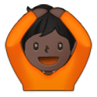 🙆🏿 Emoji Persona Haciendo El Gesto De «de Acuerdo»: Tono De Piel Oscuro en Samsung One UI 4.0.