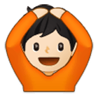 🙆🏻 Emoji Persona Haciendo El Gesto De «de Acuerdo»: Tono De Piel Claro en Samsung One UI 4.0.