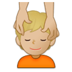 💆🏼 Emoji Person, die eine Kopfmassage bekommt: mittelhelle Hautfarbe Samsung One UI 4.0.