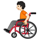 🧑🏻‍🦽 Emoji Person in manuellem Rollstuhl: helle Hautfarbe Samsung One UI 4.0.