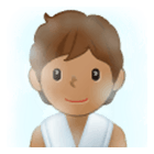 🧖🏽 Emoji Persona En Una Sauna: Tono De Piel Medio en Samsung One UI 4.0.