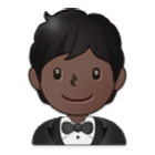 🤵🏿 Emoji Person im Smoking: dunkle Hautfarbe Samsung One UI 4.0.