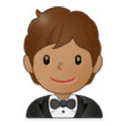 🤵🏽 Emoji Person im Smoking: mittlere Hautfarbe Samsung One UI 4.0.
