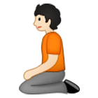 Emoji 🧎🏻 Persona Inginocchiata: Carnagione Chiara su Samsung One UI 4.0.