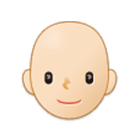 🧑🏻‍🦲 Emoji Erwachsener: helle Hautfarbe, Glatze Samsung One UI 4.0.