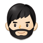 🧔🏻 Emoji Mann: helle Hautfarbe, Bart Samsung One UI 4.0.