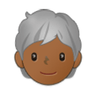 🧑🏾‍🦳 Emoji Persona: Tono De Piel Oscuro Medio, Pelo Blanco en Samsung One UI 4.0.