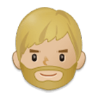 🧔🏼 Emoji Mann: mittelhelle Hautfarbe, Bart Samsung One UI 4.0.