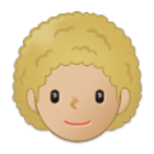 Émoji 🧑🏼‍🦱 Adulte : Peau Moyennement Claire Et Cheveux Bouclés sur Samsung One UI 4.0.
