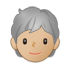 🧑🏼‍🦳 Emoji Persona: Tono De Piel Claro Medio, Pelo Blanco en Samsung One UI 4.0.