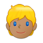 👱🏽 Emoji Persona Adulta Rubia: Tono De Piel Medio en Samsung One UI 4.0.