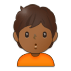 🙎🏾 Emoji schmollende Person: mitteldunkle Hautfarbe Samsung One UI 4.0.
